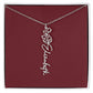 Custom Birth Flower Name Necklace - for Women