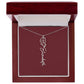 Custom Birth Flower Name Necklace - for Women