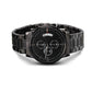 Personalized Engraved Black Chronograph Watch - for Men