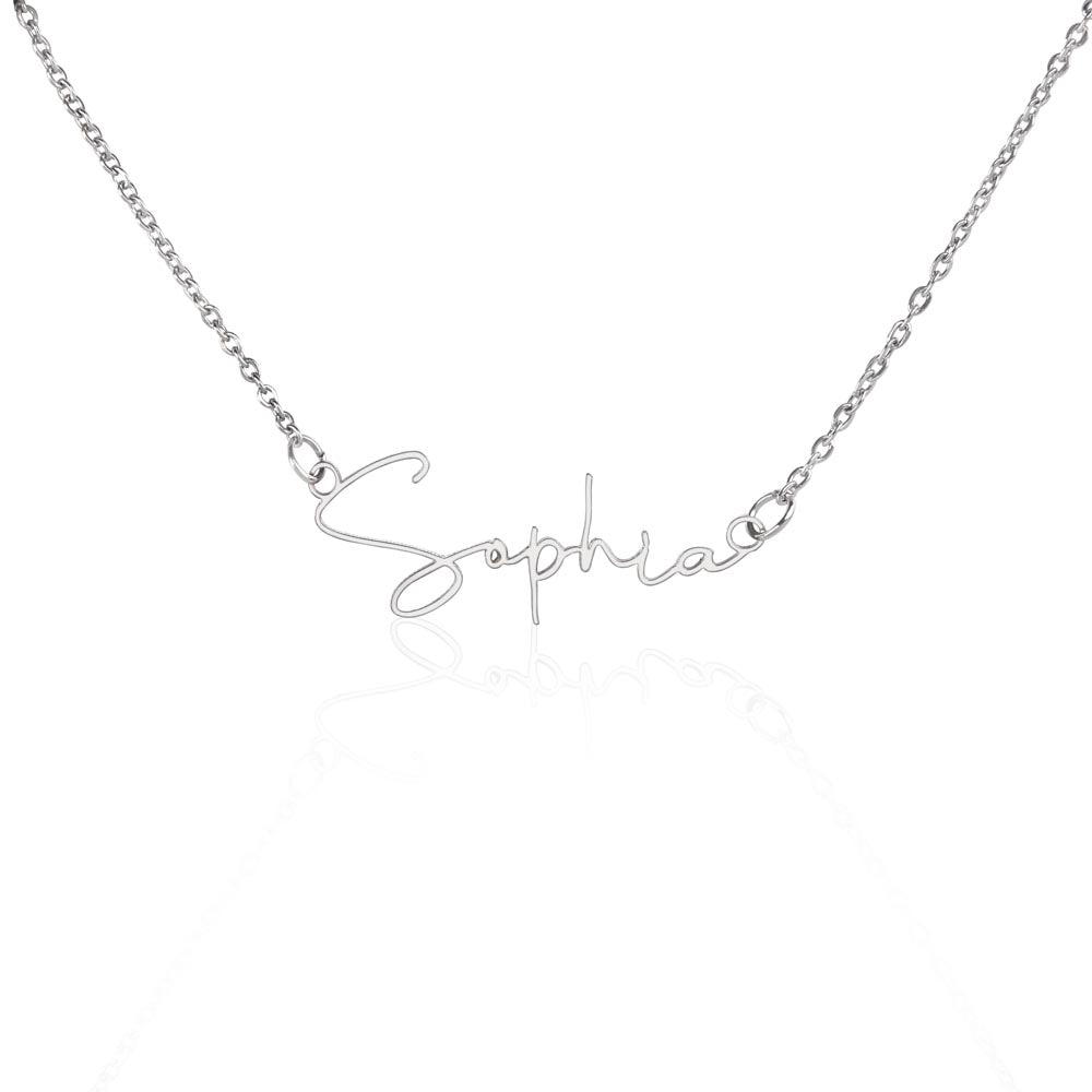 Custom Signature Name Necklace - for Women