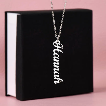 Custom Vertical Name Necklace - for Women