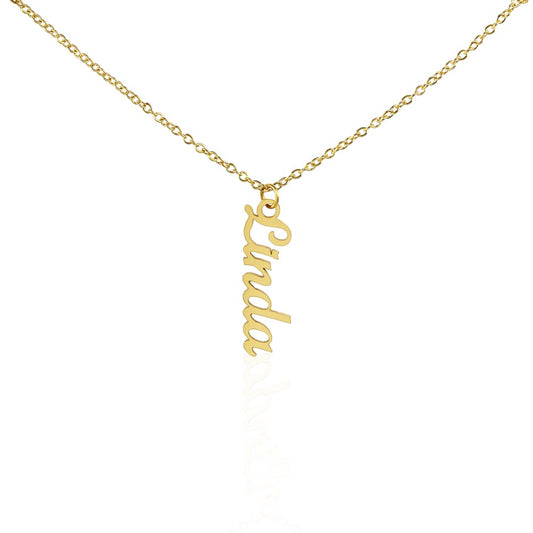 Custom Vertical Name Necklace - for Women