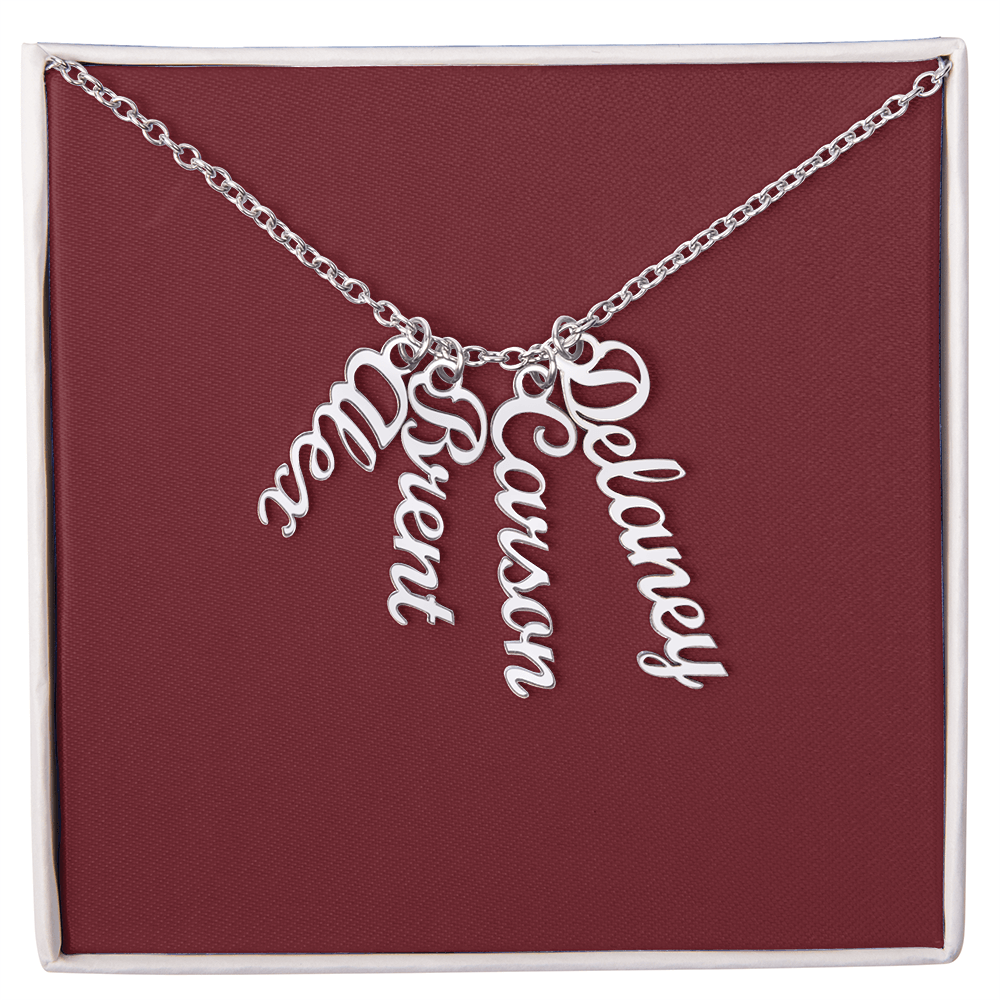 Custom Multi Name Necklace - for Women
