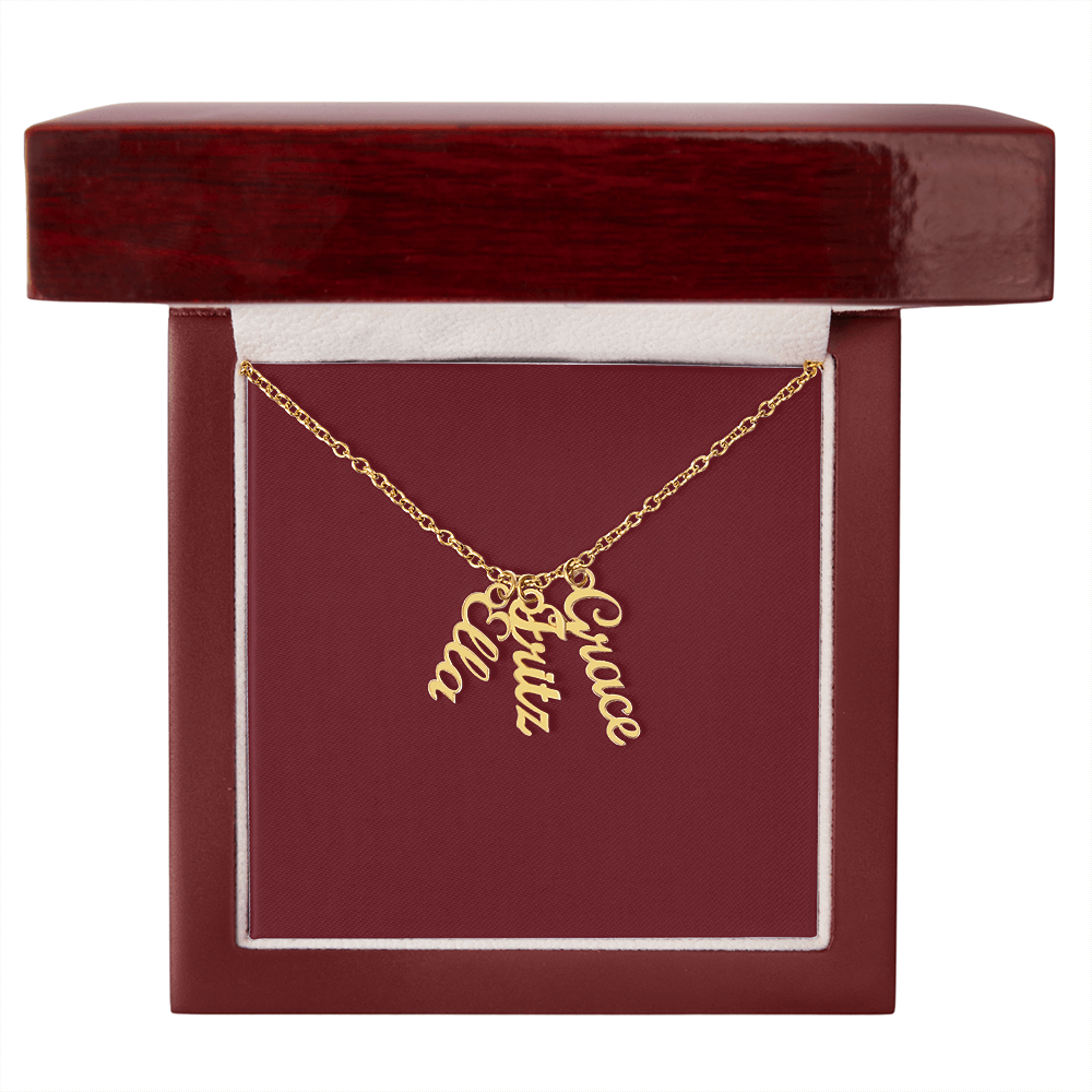 Custom Multi Name Necklace - for Women