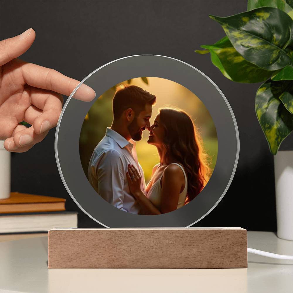 Custom Image Acrylic Circle Night Lamp
