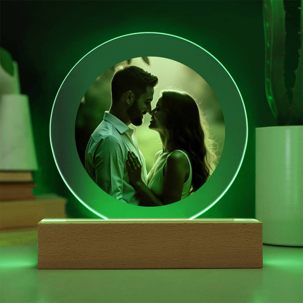 Custom Image Acrylic Circle Night Lamp