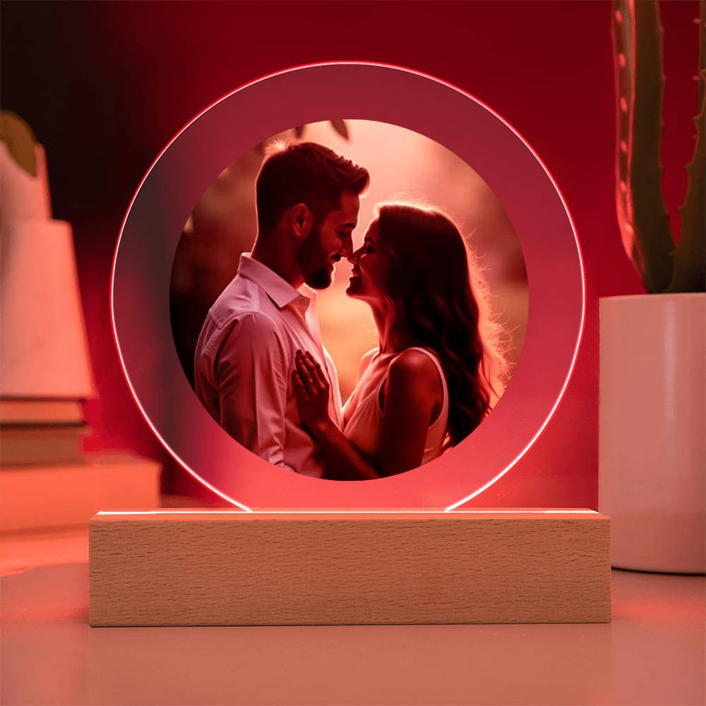 Custom Image Acrylic Circle Night Lamp
