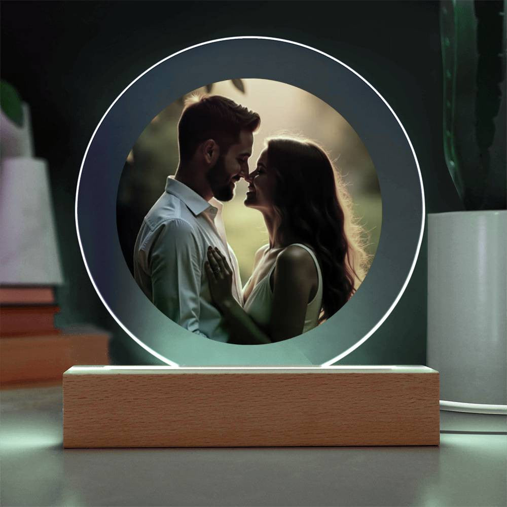 Custom Image Acrylic Circle Night Lamp