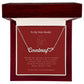 Custom Heart Name Necklace with Line Art Red Message Card - For Mothers
