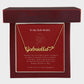 Custom Heart Name Necklace with Line Art Red Message Card - For Mothers